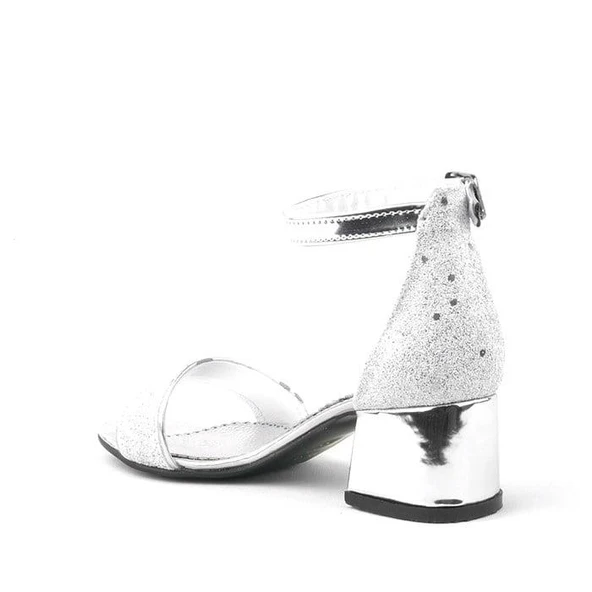 Elsa Simli Kalın Topuklu Kız Çocuk Abiye Ayakkabı - Resim 11