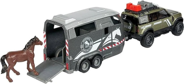 Majorette Land Rover Horse Carrier - Resim 3