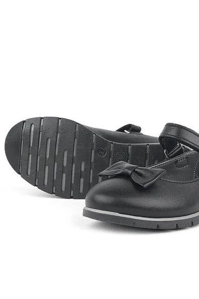 Rakerplus Hakiki Deri Siyah Kız Çocuk Babet - Resim 6