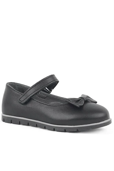 Rakerplus Hakiki Deri Siyah Kız Çocuk Babet - Resim 8