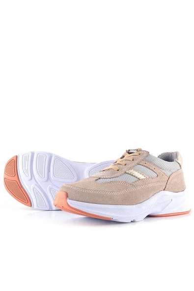 Rakerplus Hakiki Deri Anatomik Pudra Lastik Bağcıklı Hafif Kız Çocuk Günlük Ayakkabı - Resim 8