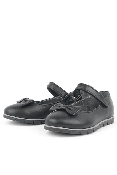 Rakerplus Hakiki Deri Siyah Kız Çocuk Babet - Resim 10