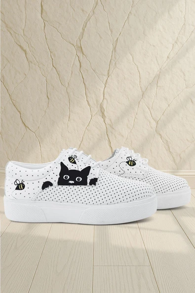 Rakerplus Tbons Özel Tasarım Hakiki Deri Beyaz Lastikli Çocuk Günlük Ayakkabı ürün görseli