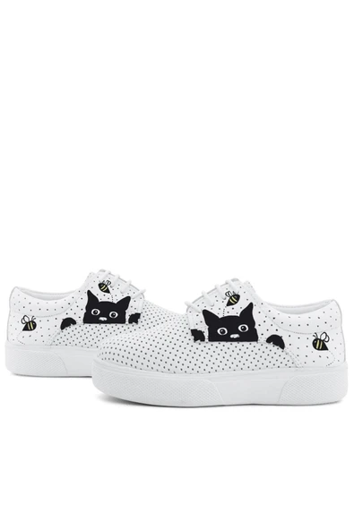 Rakerplus Tbons Özel Tasarım Hakiki Deri Beyaz Lastikli Çocuk Günlük Ayakkabı - Resim 8