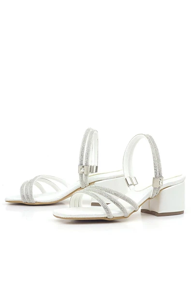 Judy Sedef Taşlı Kız Çocuk Topuklu Terlik Ayakkabı - Resim 5