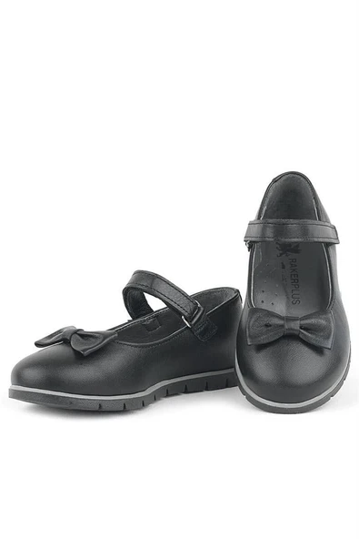 Rakerplus Hakiki Deri Siyah Kız Çocuk Babet - Resim 12