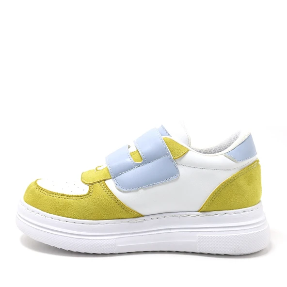 Artico Hellsa Beyaz Sarı Cırtlı Çocuk Spor Ayakkabı - Resim 4