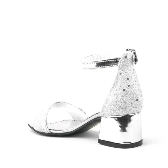 Elsa Simli Kalın Topuklu Kız Çocuk Abiye Ayakkabı - Resim 4