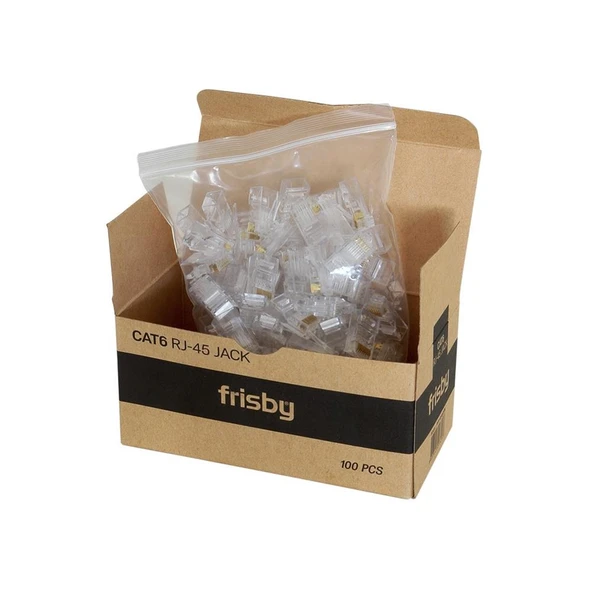 Frisby FNW-RJ4526N Cat5 100lü rj45 Konnektör Yeni Nesil Delikli ürün görseli