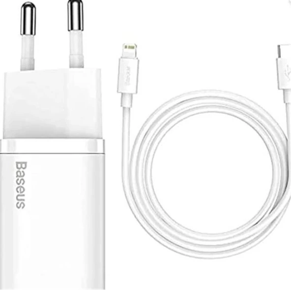 Baseus TZCCSUP-B02 20W C+C Beyaz Şarj Aleti
