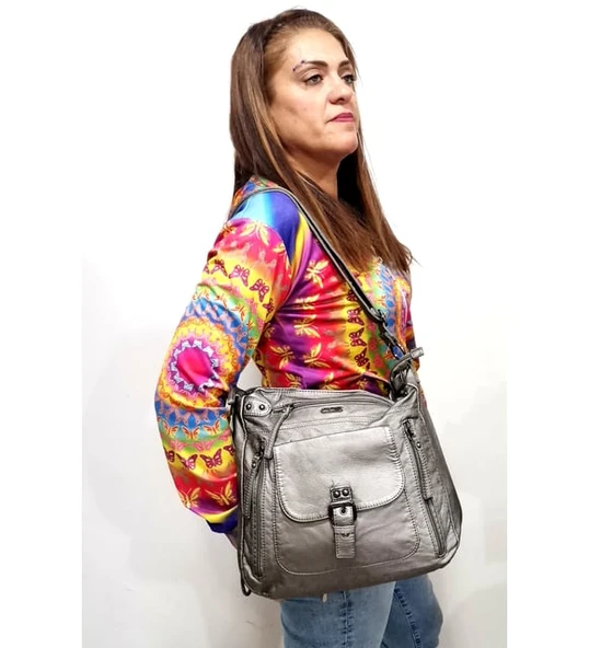 Monalisa Home CCS 16501 Lüks Gösterişli Gri Renk  Kol Çantası ürün görseli