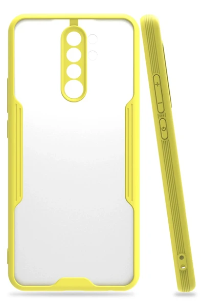 Xiaomi Redmi Note 8 Pro Kılıf Platin Silikon - Sarı - 1
