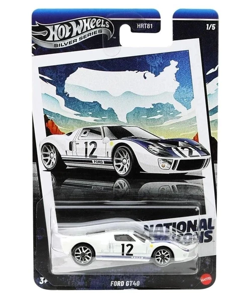 Hot Wheels SILVER SERIES Arabalar Özel Seri FORD GT40 HRT81 - JBY87