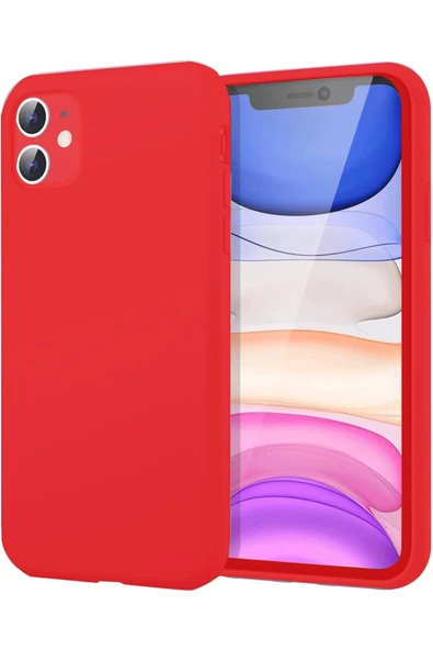 iPhone 11 Kılıf First Silikon - Kırmızı - 1