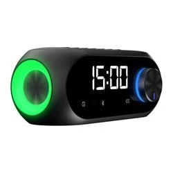 Mikado MD-W7 1200mAh 5W Siyah Bluetooth-Aux-Derece-Usb-FM Double Alarmlı Saat Speaker Speaker - 4