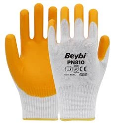 Beybi Nitril Poly Pn810 9 Beden Beyaz-Sarı 12li Eldiven - 2