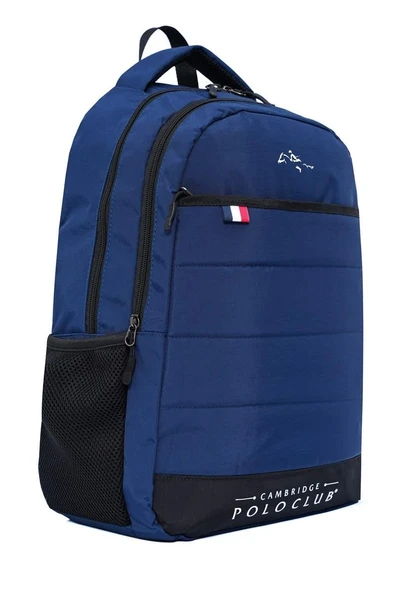 Cambridge Polo Club Minimalist Çok Gözlü Günlük Sırt Çantası - Okul Çantası Lacivert - 2