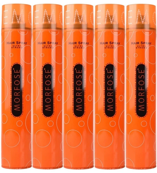 Morfose Saç Spreyi 400ML Ultra Sert (Turuncu) (5 Li Set) ürün görseli