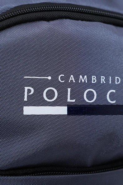 Cambridge Polo Club Unisex Şık Çok Gözlü Günlük Sırt Çantası - Okul Çantası Gri - 10