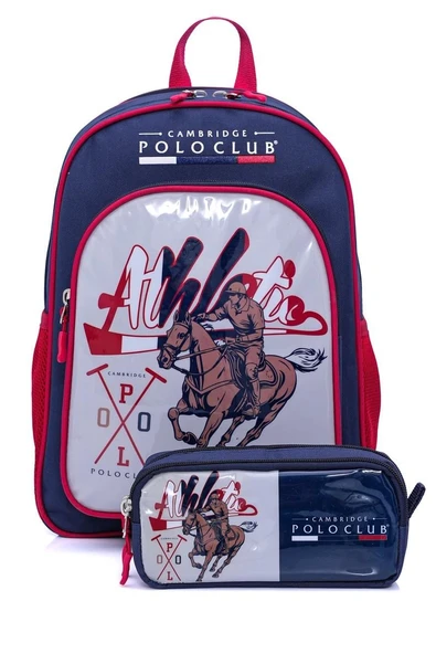 Cambridge Polo Club Lacivert Riders 3'lü  Erkek İlkokul Çanta Seti - 3