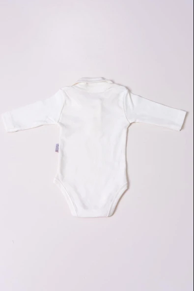 Uzun Kol Polo Yaka Body Beyaz - Resim 7