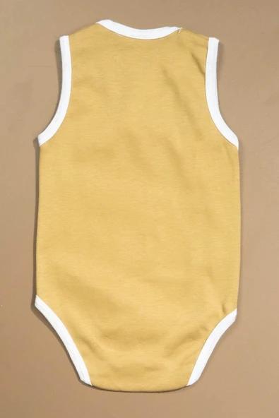 Baskılı Çocuk Body Unisexi Kahverengi - Resim 2