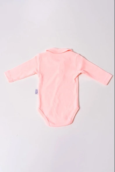 Uzun Kol Polo Yaka Body Pembe - Resim 5