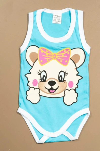 Baskılı Çocuk Body Unisex Turkuaz ürün görseli 1