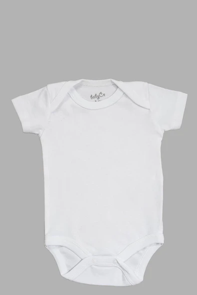 Pamuklu Kısa Kol Bebek Body  Beyaz ürün görseli