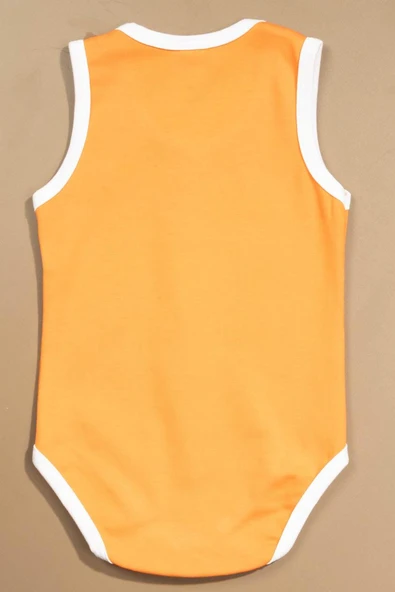 Baskılı Çocuk Body Unisex Turuncu - Resim 2