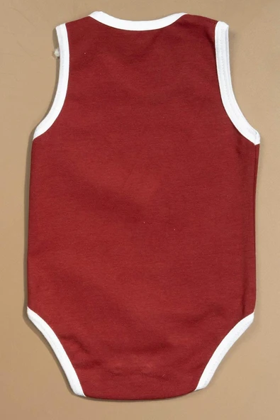 Baskılı Çocuk Body Unisex Bordo - 2