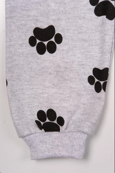 Köpek Baskılı Erkek Bebek 3'lü Body Takım Gri - Resim 7