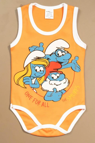 Baskılı Çocuk Body Unisex Turuncu ürün görseli