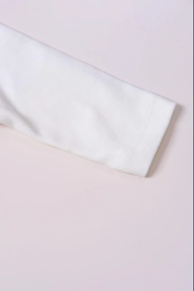 Uzun Kol Polo Yaka Body Beyaz - Resim 3