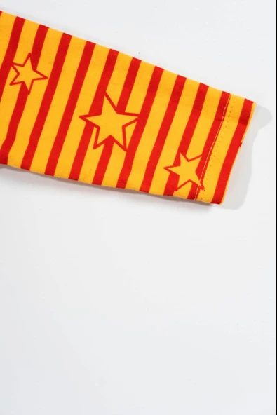 Aslan Baskılı Sarı Uzun Kollu Bebek Body - Resim 5