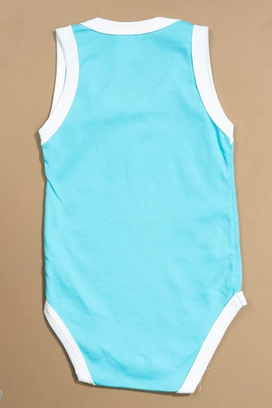 Baskılı Çocuk Body Unisex Turkuaz - Resim 2