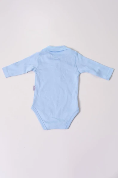 Uzun Kol Polo Yaka Body Mavi - Resim 6