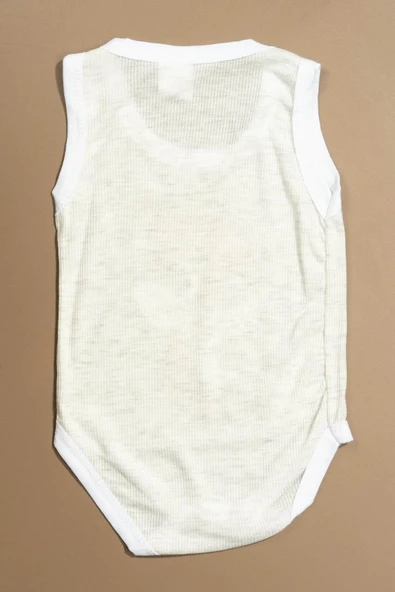 Baskılı Çocuk Body Unisexi Gri - Resim 2