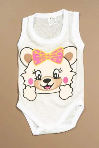 Baskılı Çocuk Body Unisex Gri ürün görseli