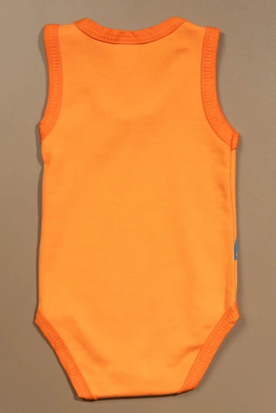 Baskılı Çocuk Body Unisex Turuncu - Resim 2