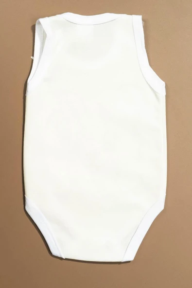 Baskılı Çocuk Body Unisexi Krem - Resim 2