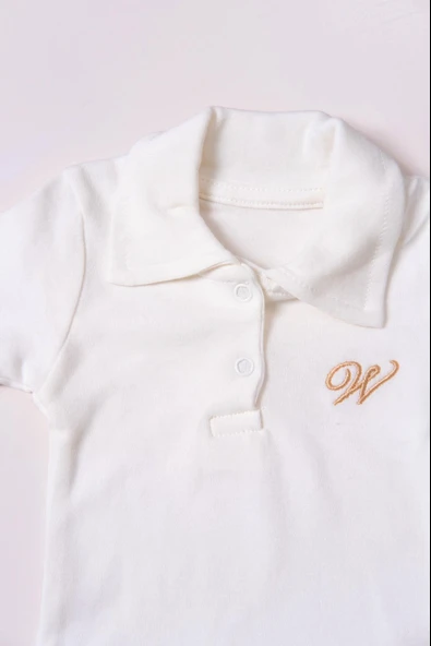 Uzun Kol Polo Yaka Body Beyaz - Resim 2