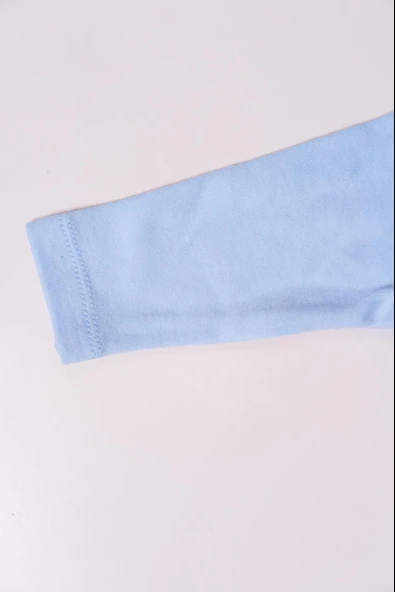 Uzun Kol Polo Yaka Body Mavi - Resim 4