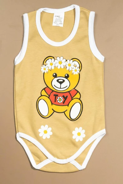 Baskılı Çocuk Body Unisexi Kahverengi ürün görseli 1