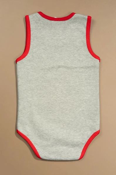 Baskılı Çocuk Body Gri - Resim 2