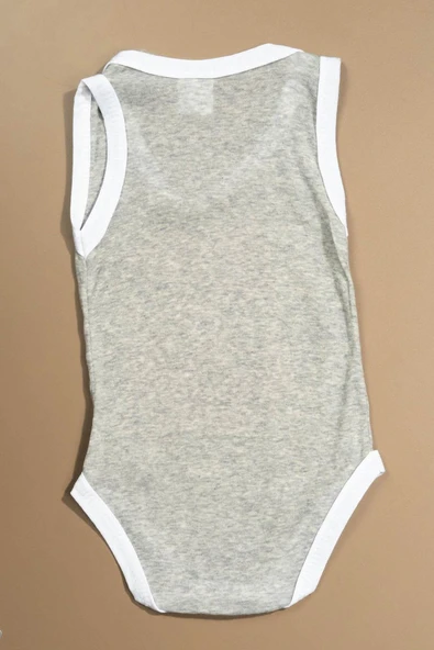Baskılı Çocuk Body Unisex Koyu Grİ - Resim 2