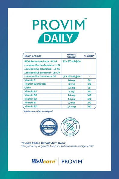 Wellcare Provim Daily 30 Kapsül - Resim 2