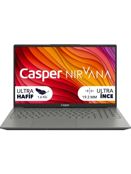 Casper Nirvana X650 Series 2 Core 5-210H 16GB DDR5 1TB SSD Freedos 15.6" Taşınabilir Bilgisayar X650.210H-BF00X-G-F