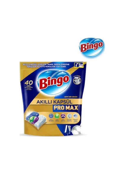Bingo Akıllı Kapsül Pro Max Bulaşık Makinesi Deterjanı 40 Tablet - Resim 2