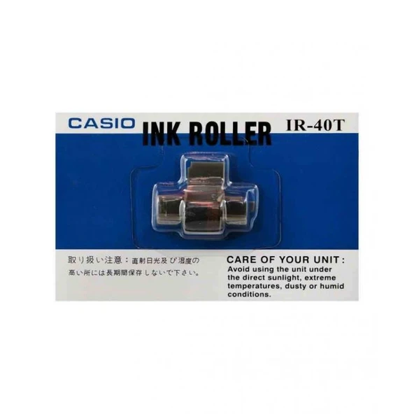 Casio IR-40T Şeritli Hesap Makinesi Keçesi, 2 Renk Siyah Kırmızı, HR-100/150/170/120-FR-2600/520/2650 - 2